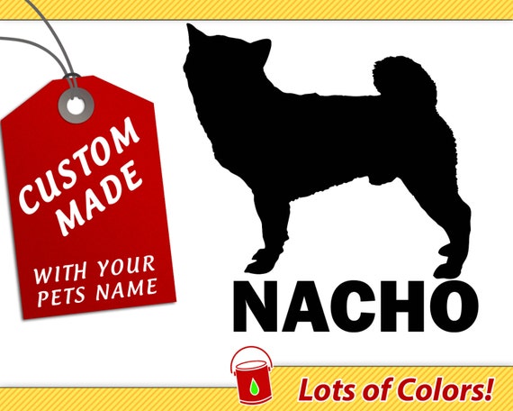 Personalized Shiba Inu Breed Vinyl Decal With Your Dogs Name Any Color Custom Dog Sticker