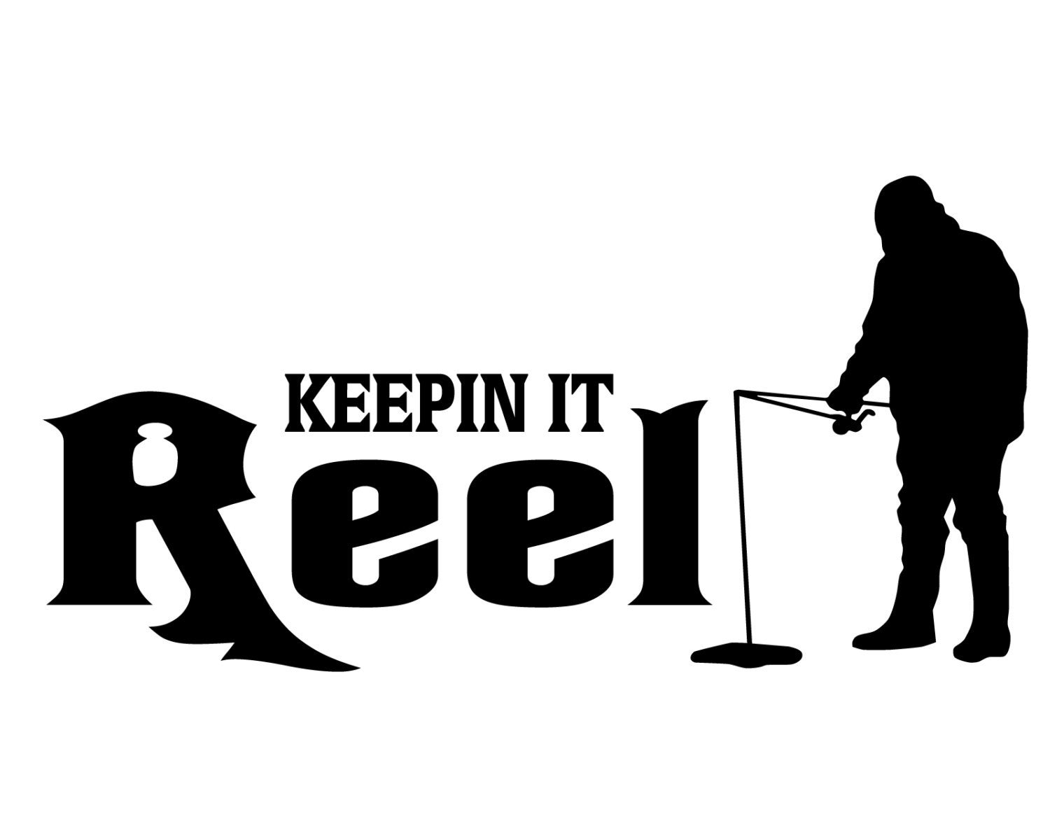 Download Ice Fishing Decal Keepin it Reel Ice Fish Sticker | Etsy
