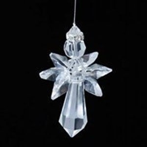 CR-35 Archangel Guardian Angel Clear Rainbow Maker Bedroom Porch Car Decor Hanging Crystal Ornament Housewarming Gift Free Shipping in USA!