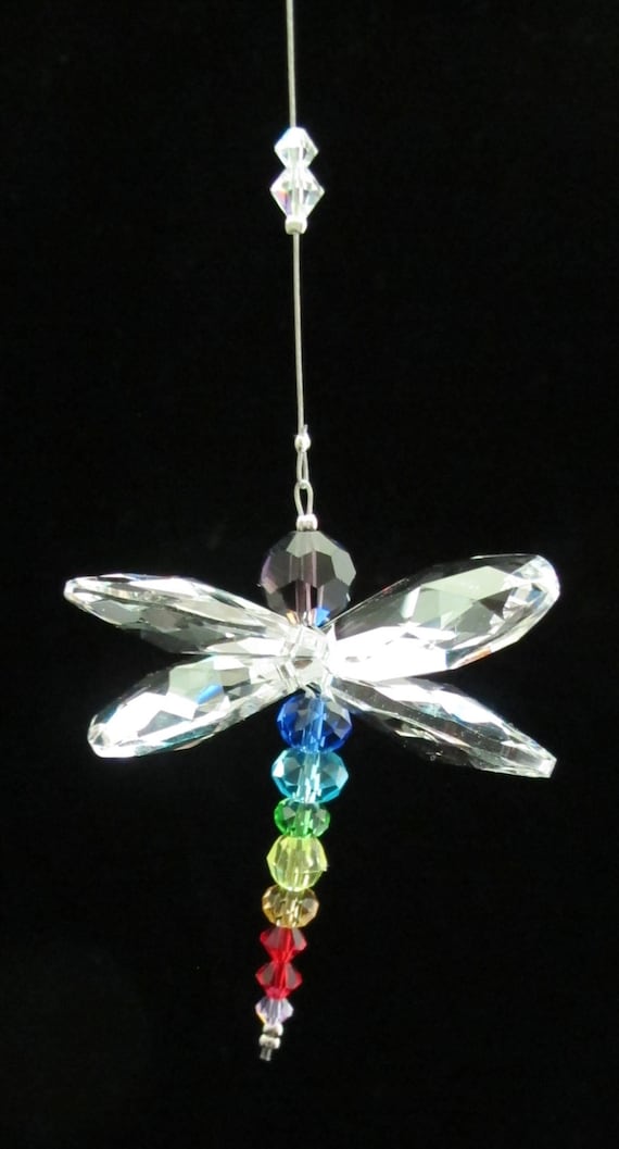 Dragonfly Beaded Crystal Hanging Decoration