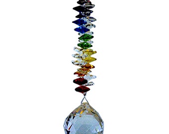 CA-11 Healing Energy Chakra Crystal 30mm Clear Ball Rainbow Maker Sun Catcher Home Living Room Hangings Glass Ornament Free Shipping in USA!