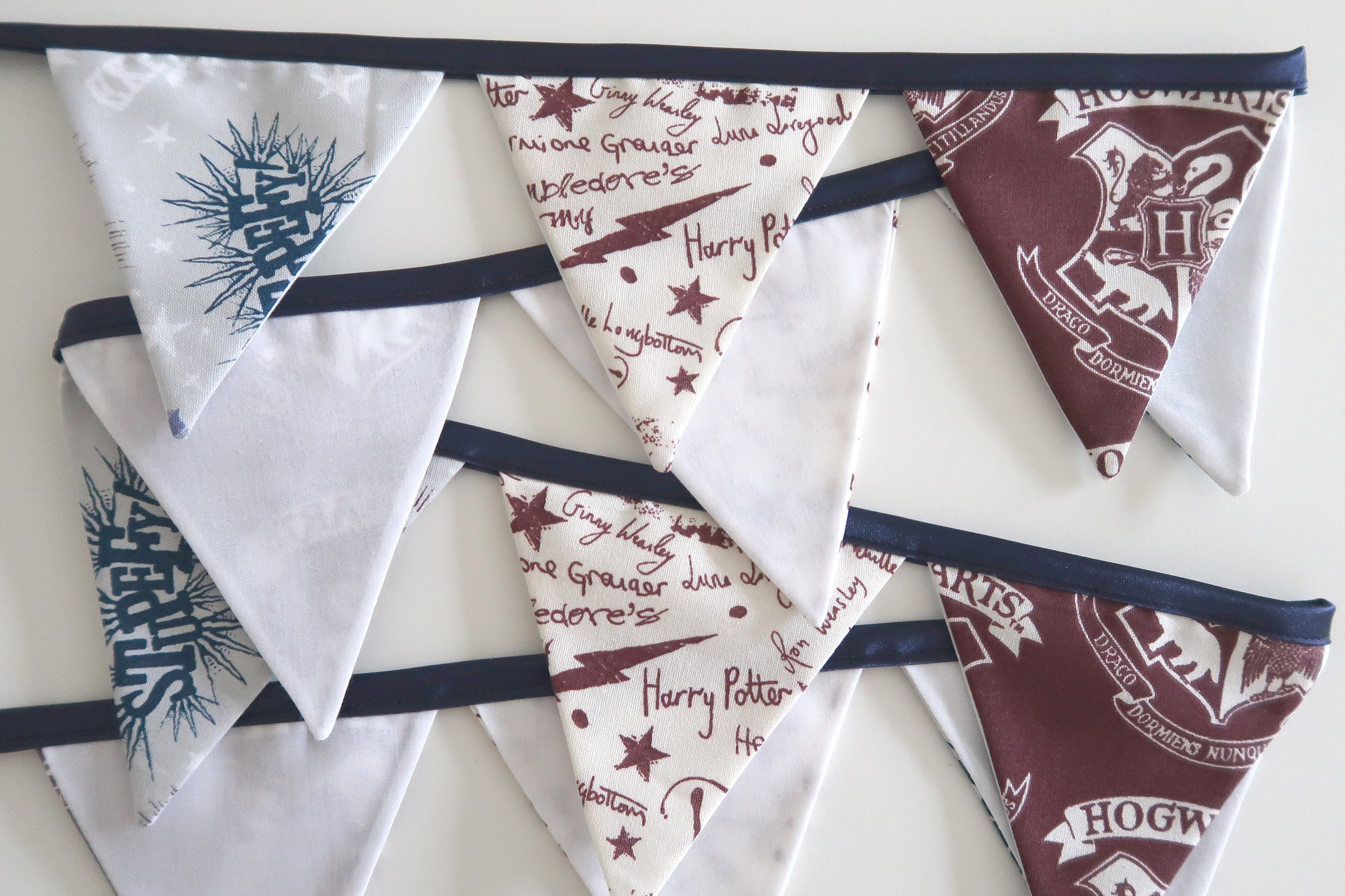 Harry Potter Bunting 1.2m Expelliarmus Hogwarts Design Handmade Bedroom ...