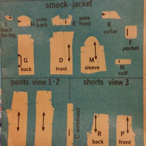 Vintage Simplicity 5005 Sewing Pattern Smock Jacket Pants Shorts - Etsy