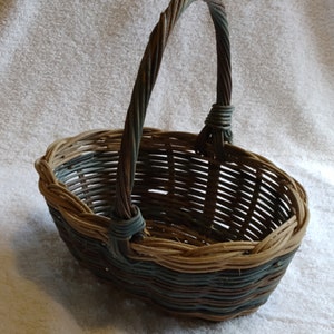 Vintage Wicker Baby Basket Weaved Small Storage Home Decor