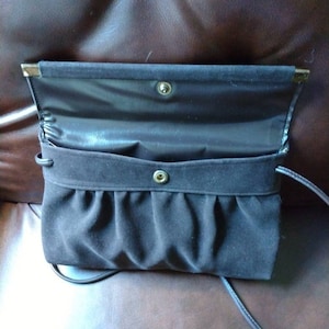 Clutch or Shoulder Bag Suede Brown Mid Century - Vintage
