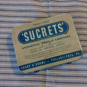 1950s Sucrets Tin Collectible Memorabilia Pharmacy Box