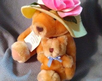 Collectible Bearnadette Cuddlesworth and Baby Fuzzmore from Hallmark Expressions