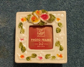 Photo Frame Trinket Dish 3D Floral Trinket Box