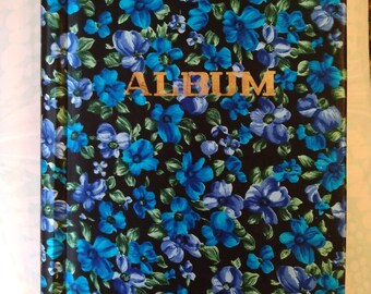 Retro Satin Print Photo Album -Vintage Scrapbook