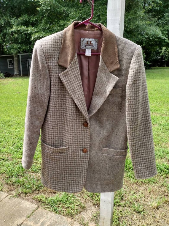 Wool Blend Coat by Colebrook 1990s Blazer With Sue