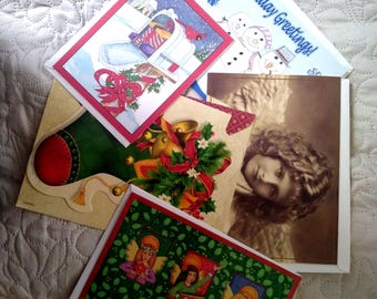 14 Random Christmas Cards - Vintage