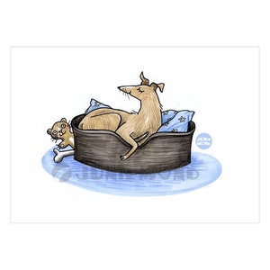 1 Original-Illustration Auswahl Unikat Hund Katze Bild 5