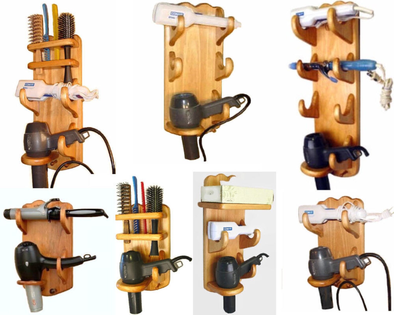 Hair Caddy Flat Iron Holder Hair Dryer Brush Comb Holders Etsy