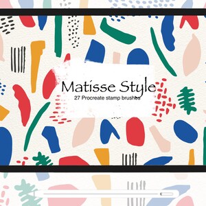 27 stämpelset i Mattisse-stil - Procreate - kommersiellt eller personligt bruk