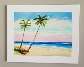 Palm Beach - Bob Ross Inspired - Hand Painted