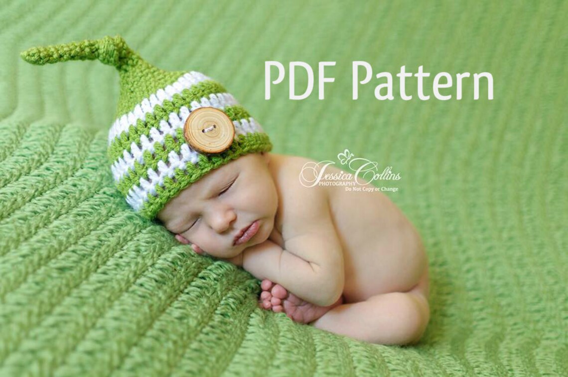 PDF Crochet Knotted Top Hat Pattern Newborn Etsy