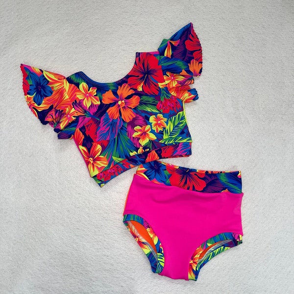 NEON Tropical Boutique Dancewear / Pageant / Dance Outfit / Practicewear / Dance Costume / Swimwear / Swimming Suit