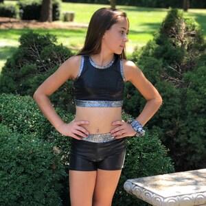 The stunning Girls Dancewear Star Mesh 