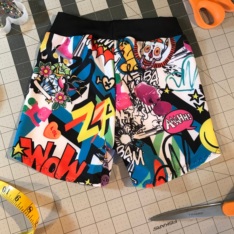 Cartoon Spandex Shorts / Graffiti Shorts / Booty Shorts / | Etsy