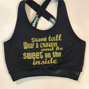 Yellow Pineapple Hawaiian Print Sports Bra