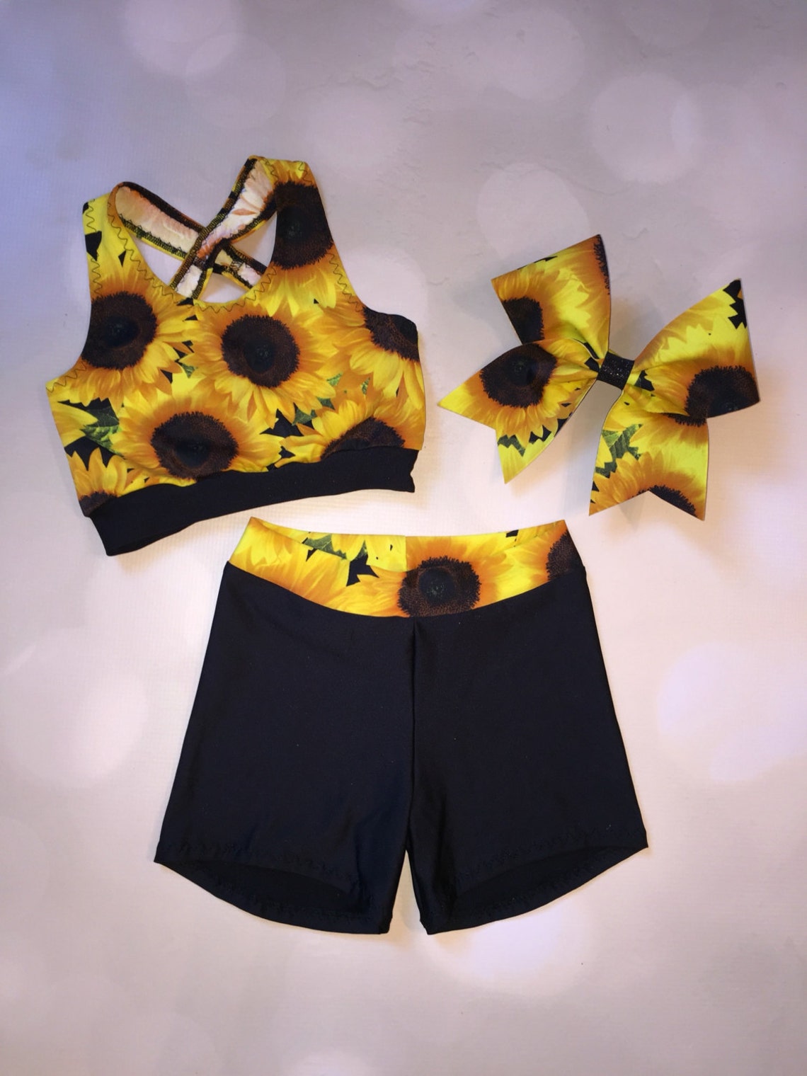 Autumn Sunflower Sports Bra