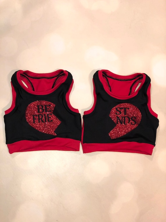 girls red sports bra