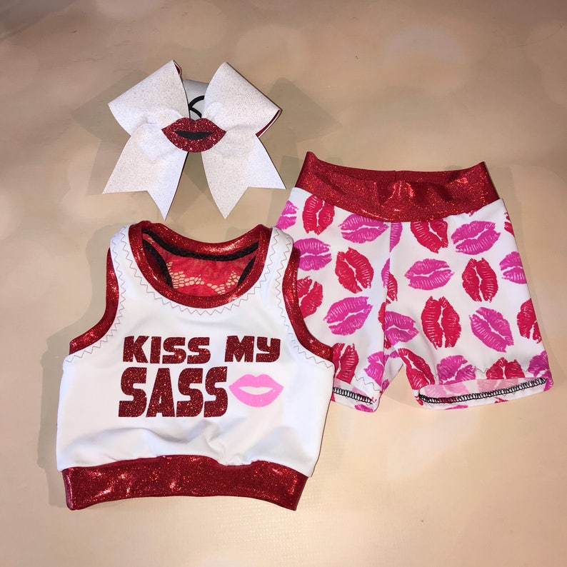 girls red sports bra