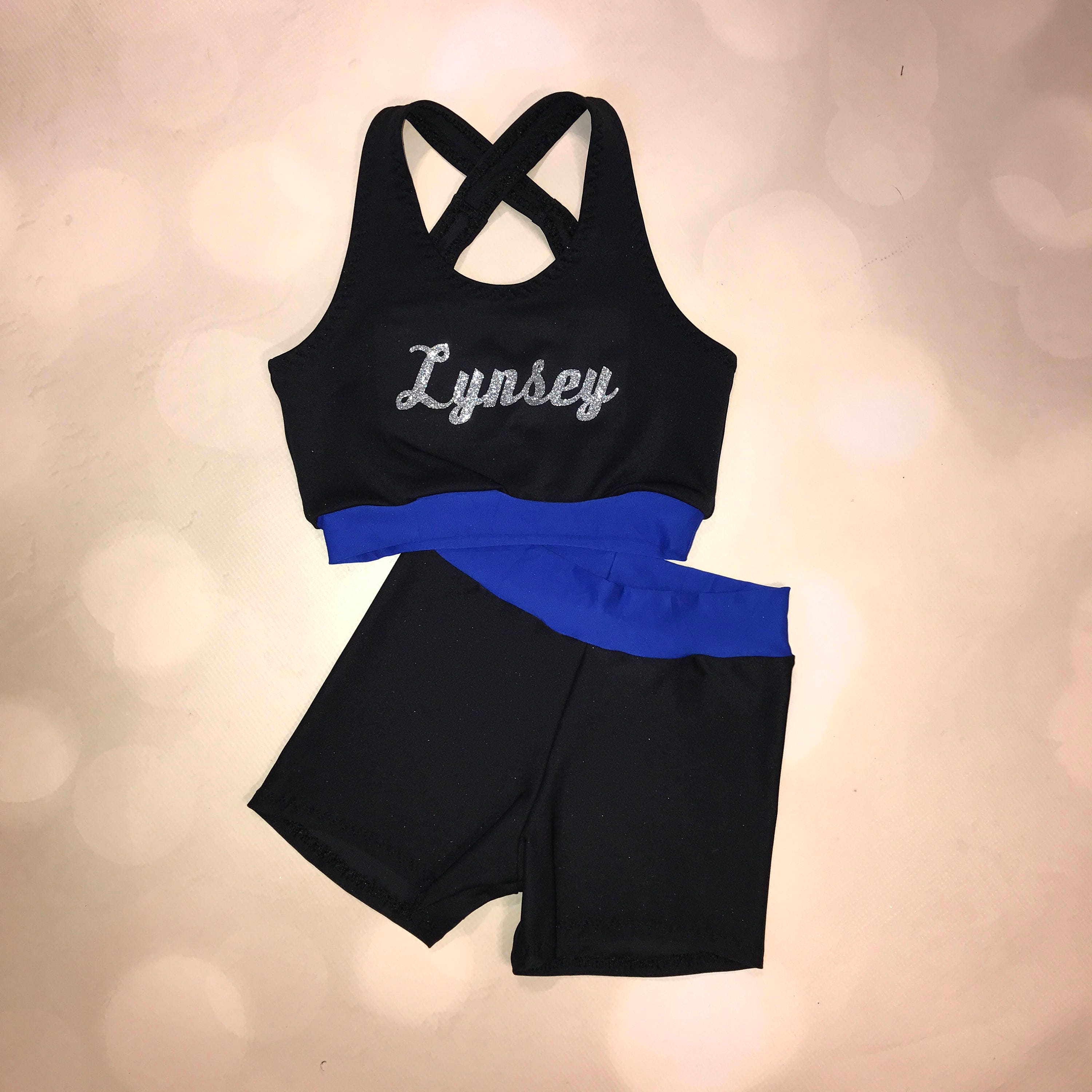 The lynsey Girls Dancewear Sports Bra Shorts and Etsy