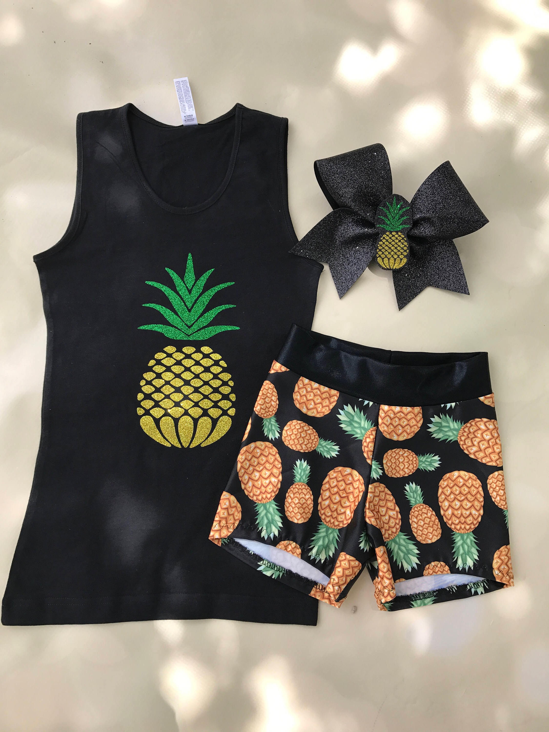 Optional Cheer Bow and Spandex Shorts 