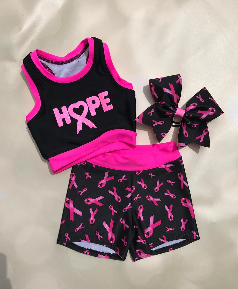 The hope Cancer Awareness Sports Bra Spandex Etsy