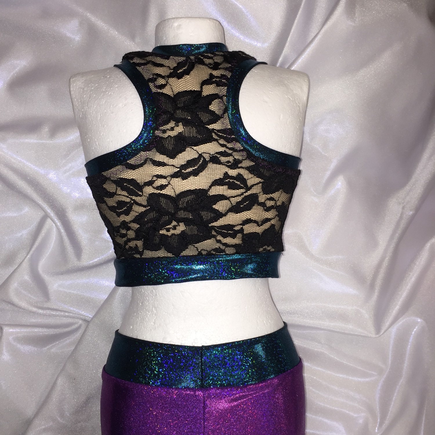 The Brooklyn Lace Back Sports Bra Spandex Shorts and Etsy