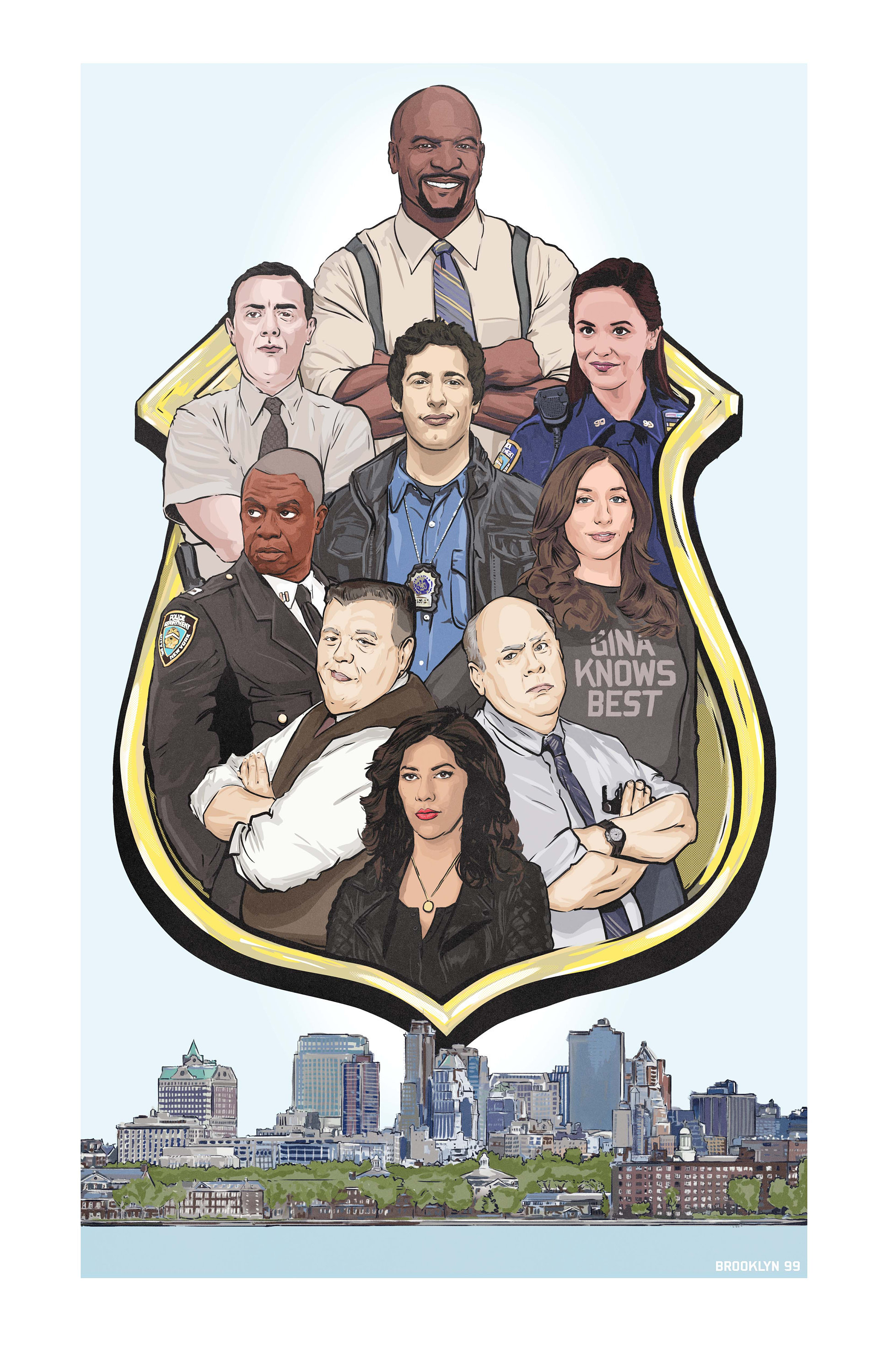 Brooklyn 99 Movie Poster Illustration // 11 by 17 Inches on Etsy