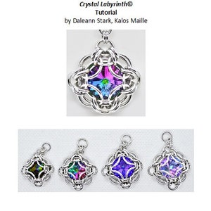 May include: Five silver pendants with a square shape and a crystal in the center. The crystals are different colors, including purple, pink, blue, and green. The pendants are all the same size and shape.