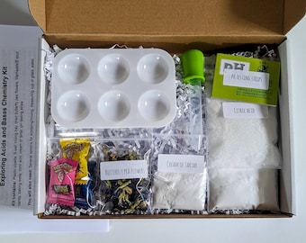Exploring Acids and Bases Chemistry Kit – Fun Hands-On STEM Science for Kids | pH Testing & Color-Changing Experiments