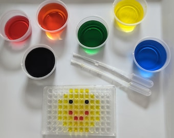 Pipette Art Kit – Fine Motor STEM Activity for Kids | Reusable Science Art Kit | Montessori-Inspired Sensory Play