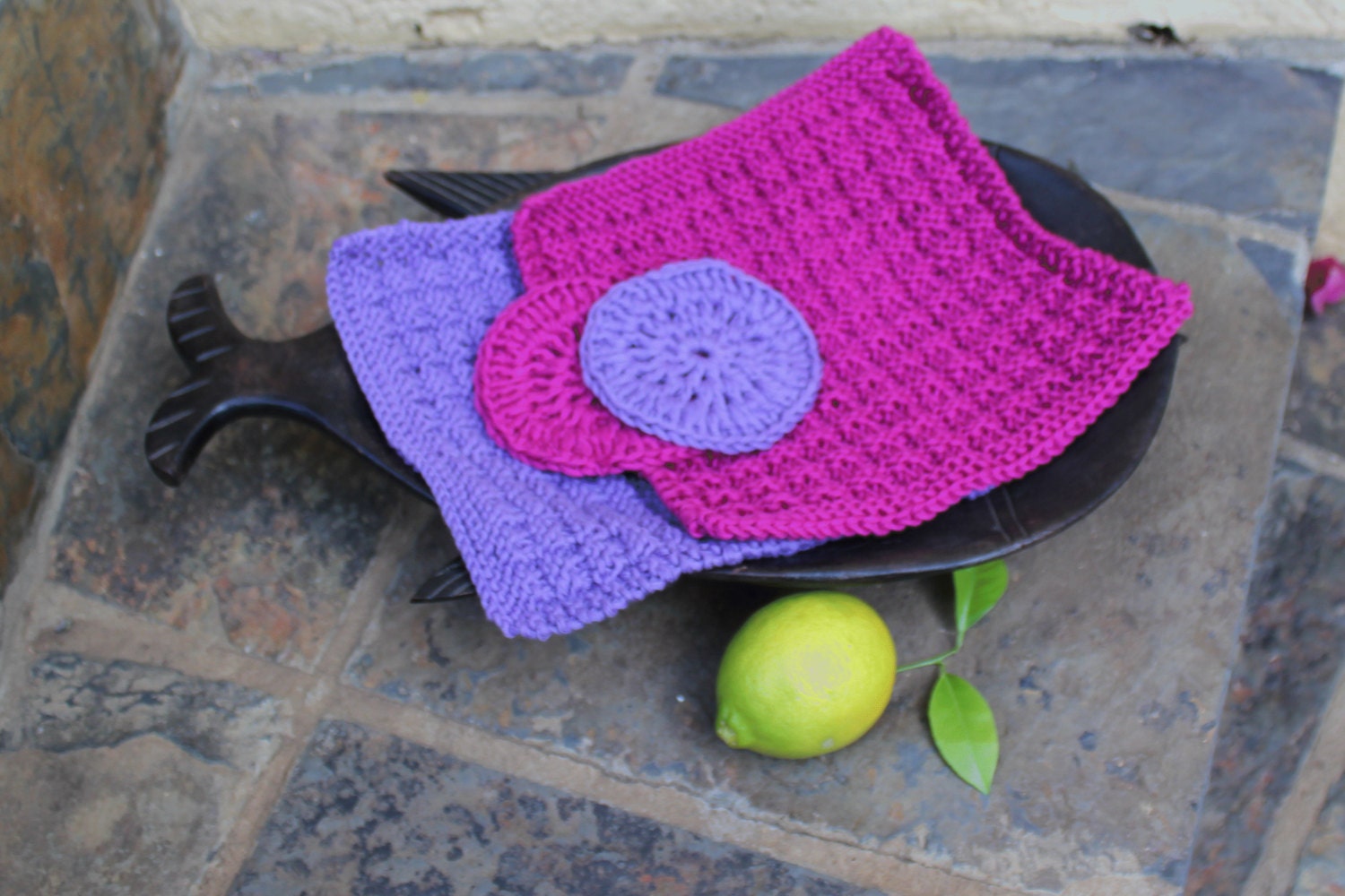 Hand knitted wash cloths Cotton face cloth Face scrubbies Etsy