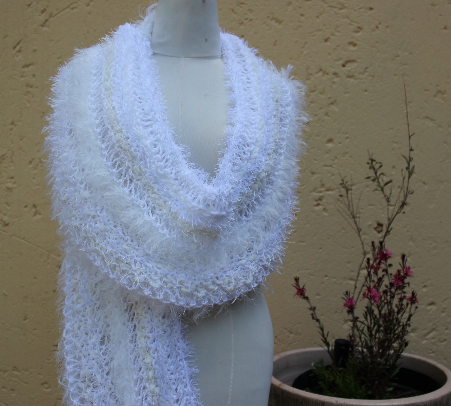 womens white shawl wrap