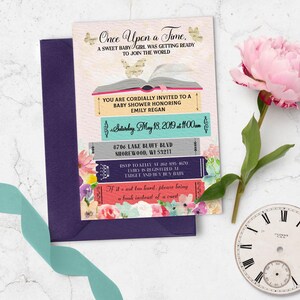 Storybook Baby Shower Invitation | Once Upon a Time Baby Shower Template | Editable Instant Download Invitation