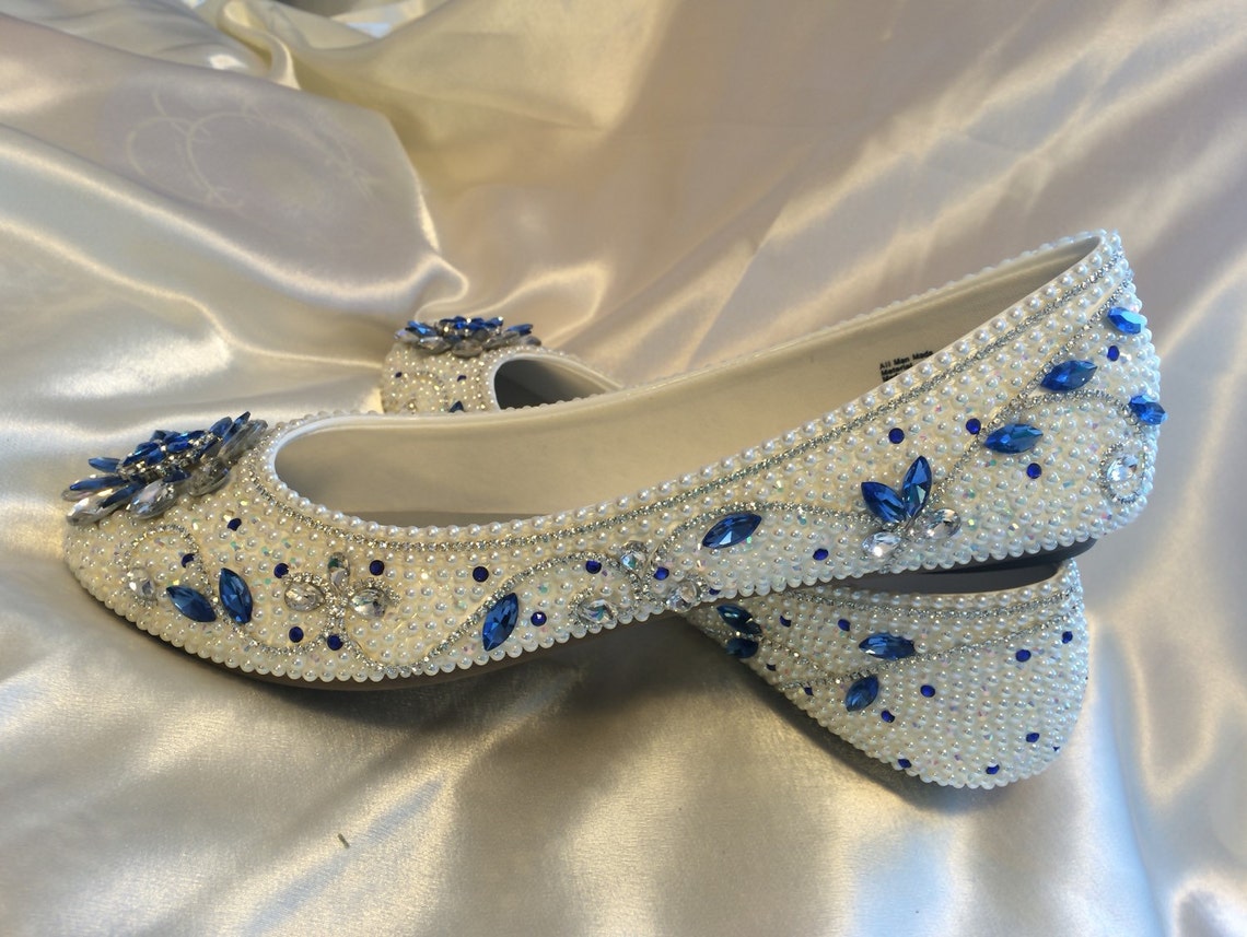 flat beaded wedding shoes
