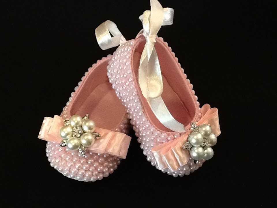 Baby Girl Dress Shoes hand embellished with rhinestones Etsy