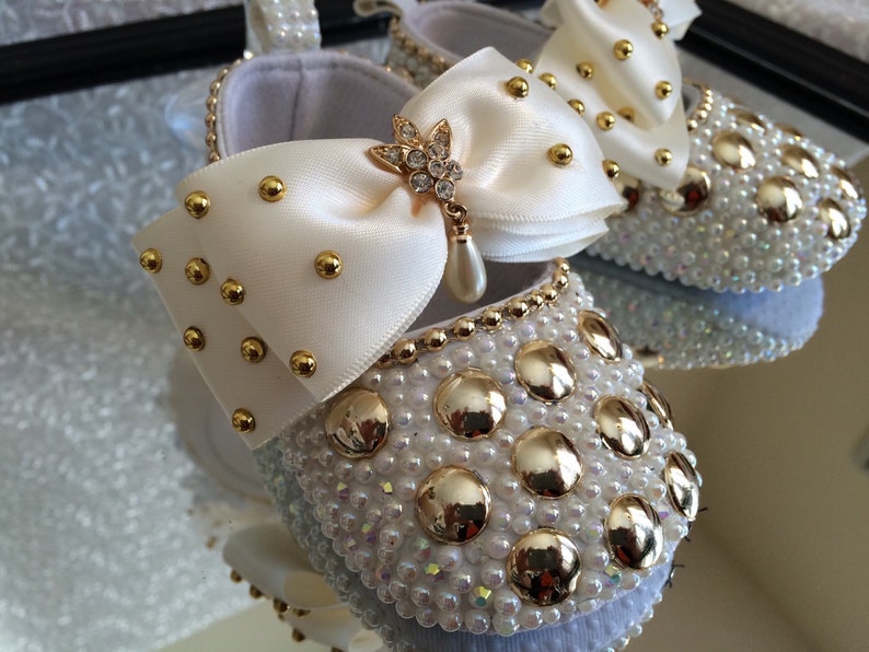 Hand Made Rhinestone Baby Girl Dress Shoes Etsy