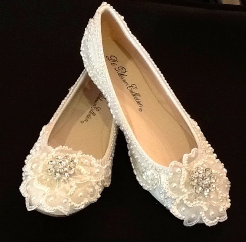 embellished bridal flats