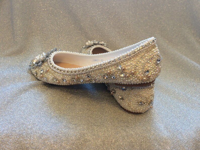 embellished bridal flats