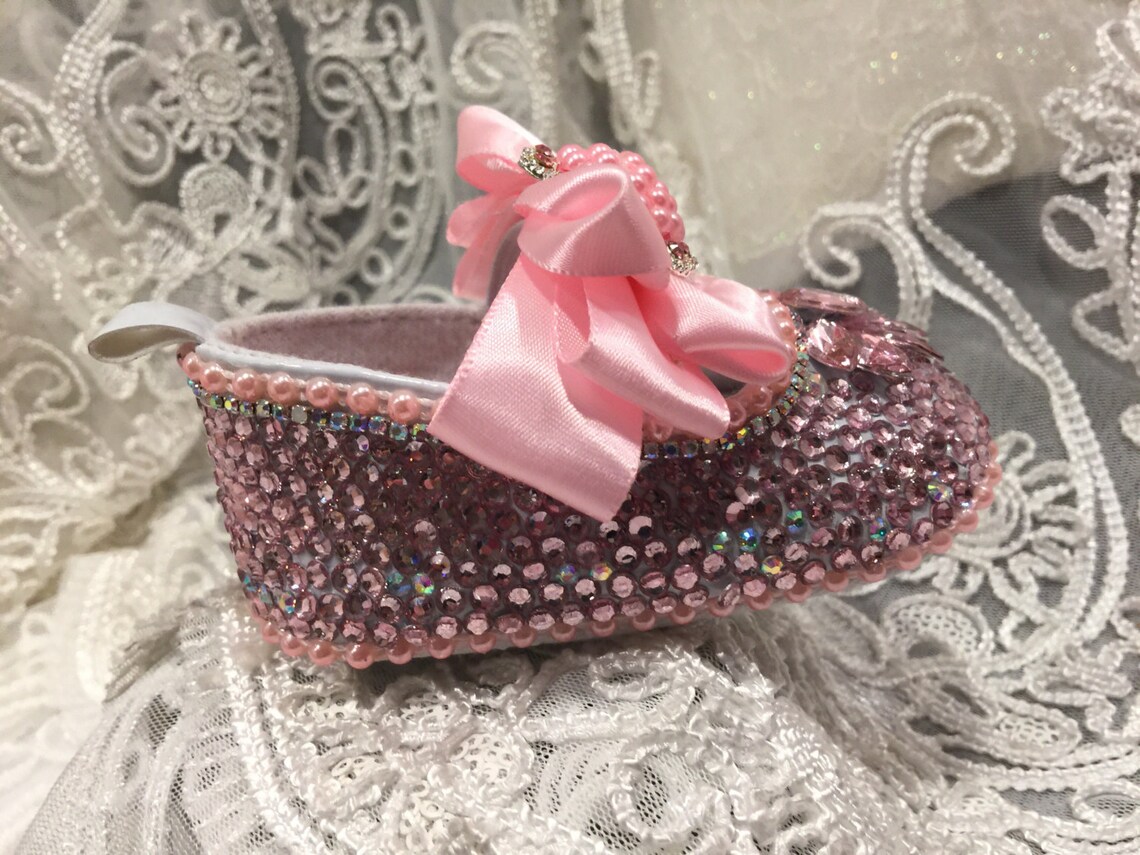 Custom Hand Made Baby Girl Dress Shoes for Lena Embellished Etsy
