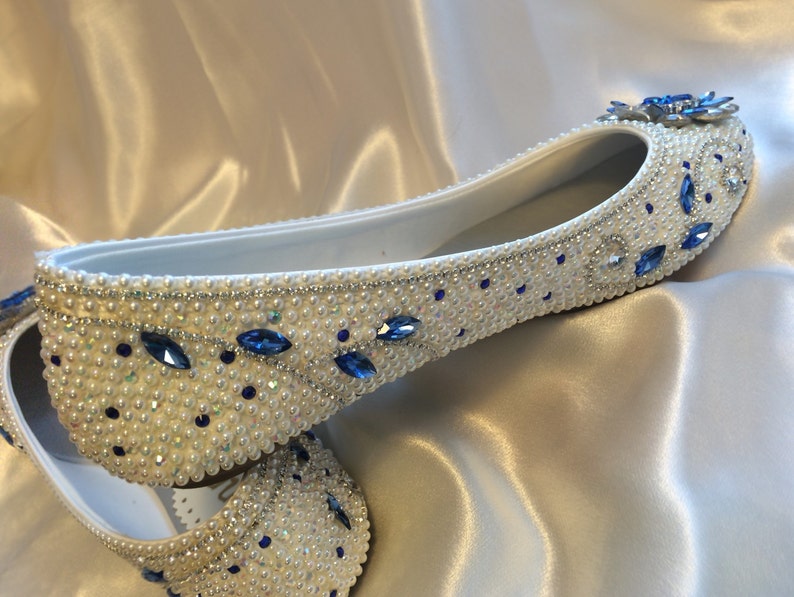 flat beaded wedding shoes