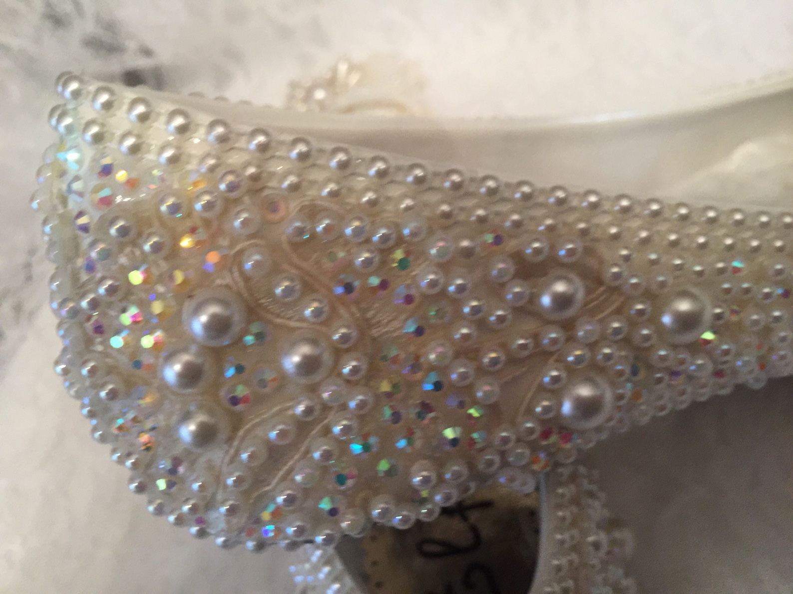 wedding shoes bridal ballet flats beaded rhinestones hand embellished, size 5-13