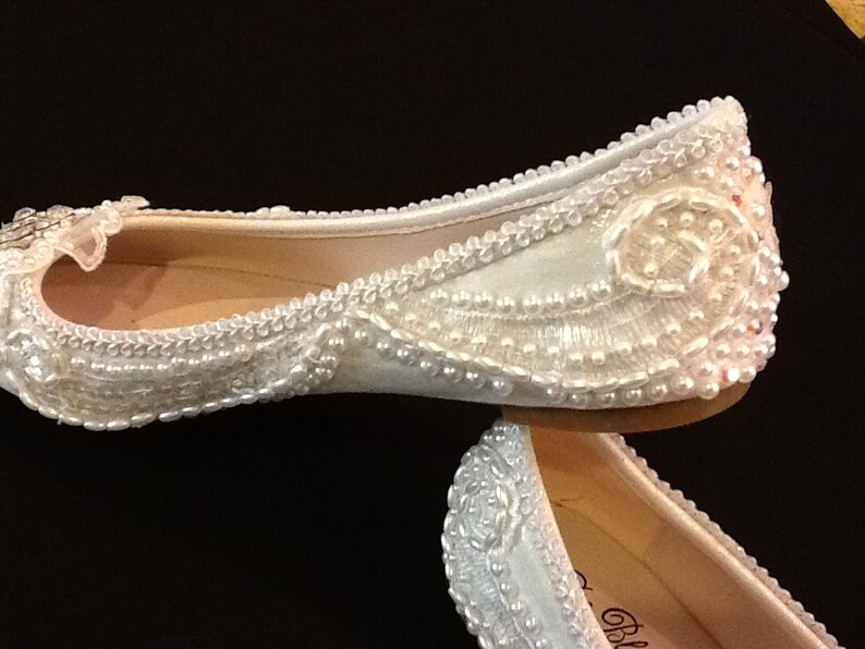 embellished bridal flats