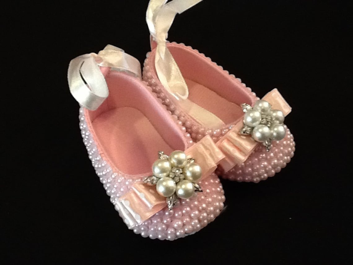 Baby Girl Dress Shoes hand embellished with rhinestones Etsy