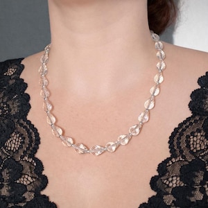 Bergkristall Kette Tropfen Silber Verlängerung