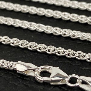 Braided chain 45 cm 925 silver narrow eyelet for pendant 2.1 mm
